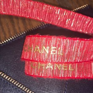 Chanel Ribbon Red 100% Genuine Ribbon 1 Yard